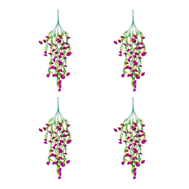 Flores Artificiales para la Decoración Simulada Campana Dorada Sauce Verde Planta Viña Artificial Falsa Flor Pared Colgante Flor Viña Colgante Plantas de Decoración Del Hogar Decoración de Boda