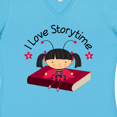 thumbnail image 4 of Inktastic Library I Love Storytime Reading Women's V-Neck T-Shirt, 4 of 5