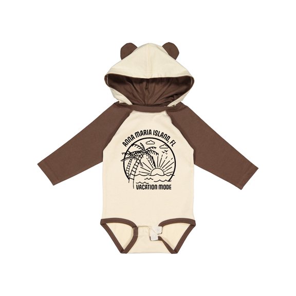 Inktastic Summer Vacation Mode Anna Maria Island Florida Boys or Girls Long Sleeve Baby Bodysuit