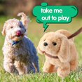thumbnail image 4 of Juguetes para pasear perros, perros de juguete que pueden caminar, ladrar y menear la cola, el mejor regalo para que los niños crezcan con ellos, 4 of 5