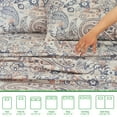 thumbnail image 4 of Gogreen Ensemble de Draps Grand 4 Pcs à Poches Profondes Convient à 16 Pouces, Microfibre Respirante Ultra Douce Ensemble de Draps Grand Draps Rafraîchissants, Style Hôtel Déco Maison Ensemble de Draps pour Lit Grand, Cadeau pour Femmes, Hommes - Cachemire, 4 of 24