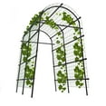 thumbnail image 7 of Huisuilinss Garden Arch Trellis,7.5FT Metal Garden Arbors,Wedding Arch Archway With Netting For Climbing Plants,Vegetables,Flowers,Adjustable Width,Outdoor Pergola For Garden Christmas Party Decor, 7 of 7