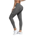 thumbnail image 4 of SuTry Women's Solid Color Yoga Suit Seamless Hip Lifting Breathable Pants with Tight Fitting High Waisted Sports Bottom Fitness Leggings(Gray#5,M), 4 of 8