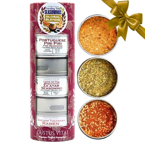 Global Blends: The Traveling Table Seasonings | Gift Pack Set of 3  | Gustus Vitae
