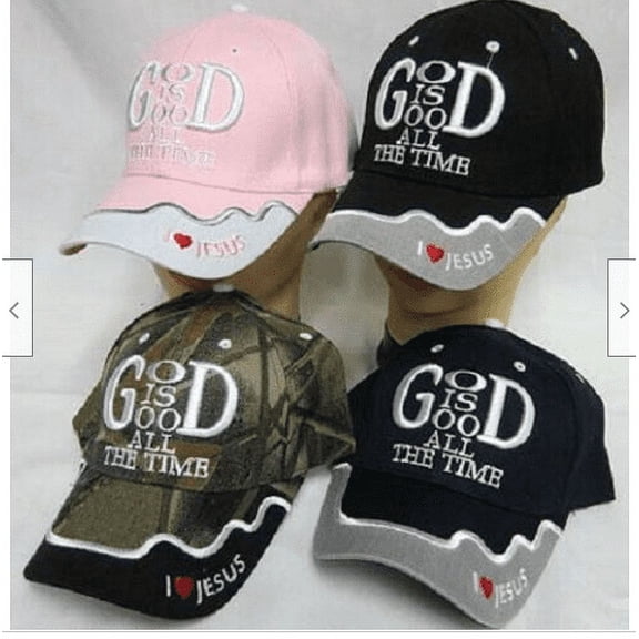 God Is Good All The Time Hat Ball Cap I Love Heart Jesus CAMO Christian