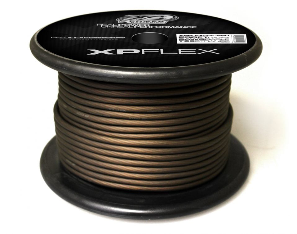 XS Power XPFLEX8BK-250 Iced Black 8 AWG Cable 735 Strands, 250 Spool 