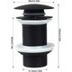 thumbnail image 2 of Tapón de drenaje emergente, tapón emergente sin rebosadero, tapón de fregadero emergente universal, tapón de fregadero, tapón de drenaje de fregadero, tapón de drenaje negro para fregadero y fregadero esquí esquí Gafas de esquí, 2 of 4