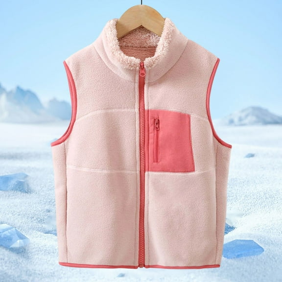 REDARER Kids Vest, Soft Thermal Padded Jacket for Boys and Girls, Cozy Winter Outdoor Play Cardigan,Size:8-9 Years