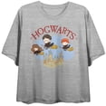 thumbnail image 6 of Harry Potter Mischief Managed Chibi Art Women's Heather Gray Graphic Crop Tee-XS, 6 of 7