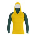 thumbnail image 2 of Men's UPF 50+ Hooded Sun Shirt, Lightweight Long Sleeve Fishing Shirt with Hood, Quick-Dry Rash Guard Sun Protective Shirt for Hiking, Beach, and Outdoor Activities Green M, 2 of 4