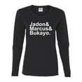 thumbnail image 2 of Wild Bobby, Jadon & Marcus & Bukayo, Sports, Women Graphic Long Sleeve Women, Black, Small, 2 of 5