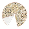 thumbnail image 3 of Bingfone Christmas Tree Skirt Mat Christmas Decoration Interior -Flowers And Leaves, 3 of 8