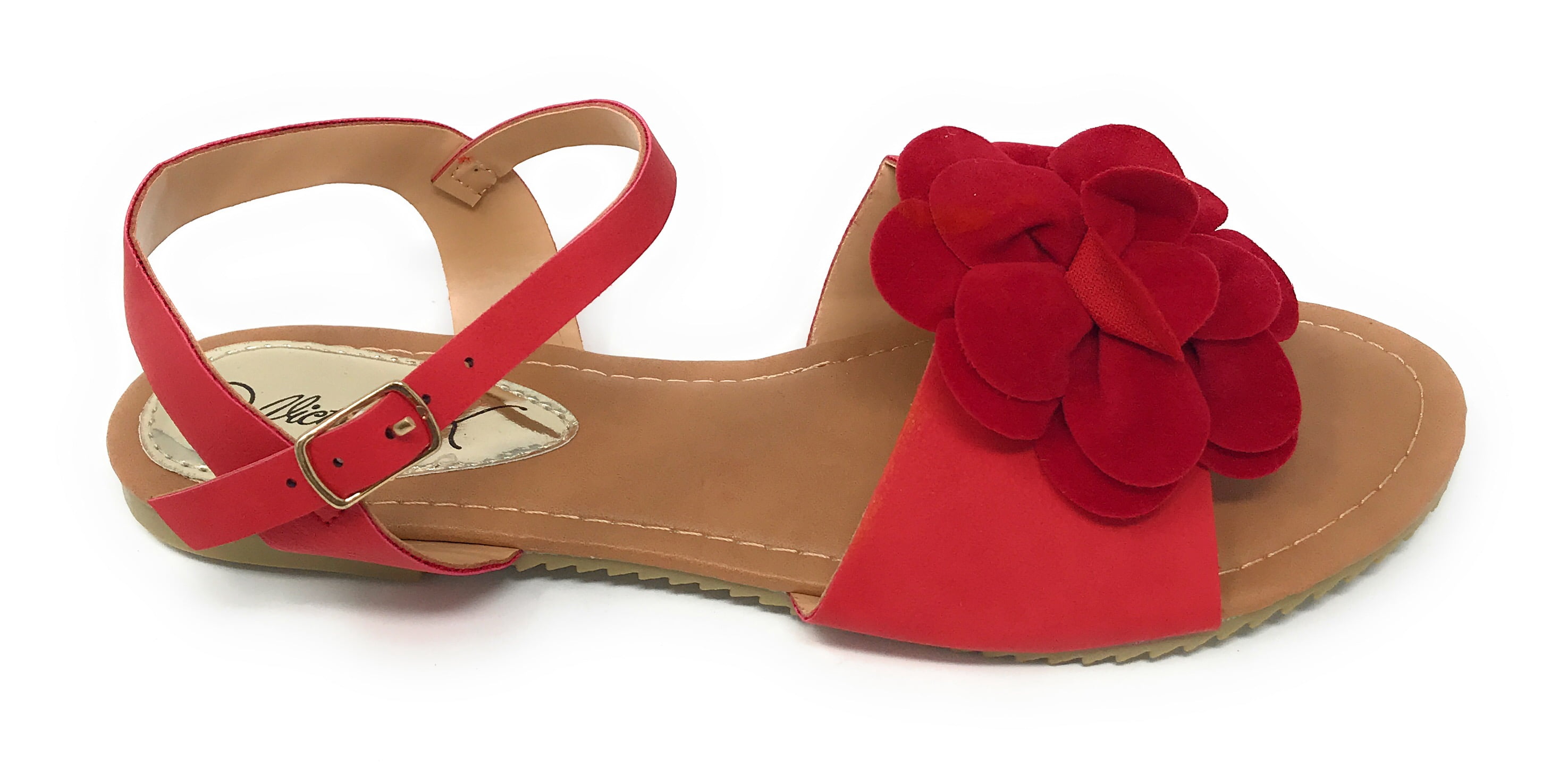 Victoria K Women's Solid Flower Sandals