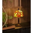 thumbnail image 3 of Orinova Tiffany-Style Table Lamp Stained Glass Bedside Lamp for Living Room Bedroom Traditional Desk Light 14.5'' H Multi-Color, 3 of 9