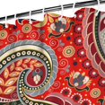 thumbnail image 3 of Elegant Paisley Boho Curtain 72x72 Inches, Quick-Drying Polyester with Plastic Rings, Vintage Floral Chic Design, 3 of 5