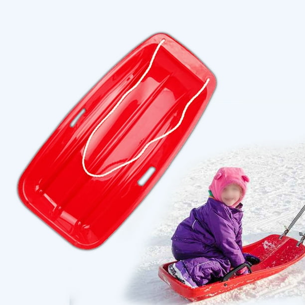 26x14" Snow Sleds Toboggan Sled with Handles and Pull Rope, Winter Snow