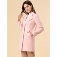 thumbnail image 2 of INSPIRE CHIC Women's Long Sleeves Button Closure Outerwear Mid Length Overcoat, 2 of 6