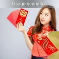 Hukai Pack Of 6 Chinese New Year Redness Envelopes for 2025 Snake Year Chinese Zodiacs Spring