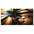 thumbnail image 2 of Fractal 3D Dark Brown Tangle - Contemporary Canvas Art Print, 2 of 3