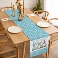 thumbnail image 3 of Happy Easter Table Runner - 72 Inch Long, Kitchen Dining Table Runner Dresser Scarves, Cute Gnomes Eggs Blue Bunny Flowers Border Farmhouse Decor for Coffee Tables Wedding Party Banquet, 3 of 8