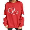 thumbnail image 5 of Craaazy Valentines Clothes for Women Love Heart Prints Long Sleeve Shirts Gifts, 5 of 8