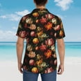 thumbnail image 6 of Balery Colorful Tulips Print Men's Hawaiian Shirts Short Sleeve Beach Shirt Relaxed Fit Vacation Button Down Shirts-3X-Large, 6 of 9