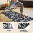 thumbnail image 4 of Navy Floral Skull Pattern Hot Yoga Mat Towel Non Slip for Hot Yoga - Quick-Drying Yoga Mat Cover with 4 Corner Pockets with Travel Bag - Hot Yoga Towel Non Slip 74"x26", 4 of 6