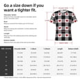 thumbnail image 4 of Naloa Heart Black Buffalo Plaid Gingham Men's T-Shirt Sport T-shirt Men's Basic Tee Casual Men's Shirt, Round Neck, Short Sleeves - X-Large, 4 of 5