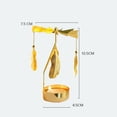thumbnail image 6 of Sunjoy Tech Romantic Rotary Candle Holder Spinning Golden Alloy Leaves Carousel Candlestick for Wedding Party Table Centerpieces Christmas Birthday Holiday Dinning Table Decoration, 6 of 8