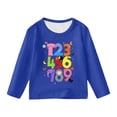 thumbnail image 3 of XEGLSBU Shirts for Girls 14 Stylish Kids Long Sleeve Graphic Tee Soft Casual Shirt for Girls and Boys Blue Size 5-6 Years, 3 of 3
