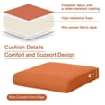 thumbnail image 5 of PARKWELL Outdoor 2-Piece Deep Seat Cushion,24 x 22, Water Repellent, Fade Resistant, Deep Seat Bottom and Back Cushion for Chair, Sofa, and Couch,Orange, 5 of 7