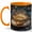 Orange, variant on Magical Moon Tea 11oz Ceramic Mug, Celestial Teacup Art