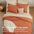 thumbnail image 4 of Cozy Comfort King Size Comforter Set Burnt Orange, 7 Pieces Lightweight King Bedding Sets Boho with Comforter, Sheets, Pillowcases & Shams, 4 of 6