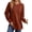 Red Brown, variant on Ronuti Sweatshirt for Women Side Split Fall Fashion Long Sleeve Shirts Crewneck Tunic Tops