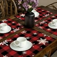 thumbnail image 6 of Neoyler 4 Pack Christmas Placemat Table Mat Christmas Thanksgiving Decorations Enhances Dining with Festive Designs Made From Easy to Clean Materials for Holiday Gatherings Meals 17.7x11.8in Red, 6 of 8
