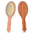 thumbnail image 5 of Wooden Steel Needle Hair Brush Pin Hairbrush Scalp Massage Improve Hair Health Wood Paddle Detangling Comb-1, 5 of 5