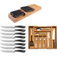 thumbnail image 1 of Organiseur de Tiroir en Bambou avec Bloc et Ensemble de Couteaux, 1 of 6