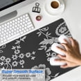 thumbnail image 4 of Long Mouse Pads for Desk,Dark Pioneer Flower Pattern Desk Mats on Top Of Desks, Desk Mouse Pad Extra Large with 3mm Non-Slip Base and Stitched Edge for Gaming,Office,Work,Home 31.5"x11.8", 4 of 6