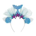 thumbnail image 1 of Blue or Pink Mermaid Headband Underwater World Mermaid Fin Headband, 1 of 4