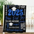 thumbnail image 5 of Graduation Soft Throw Blanket 2025, Birthday High School College Graduation Gifts for Daughter Son from Mom Dad, Class of 2025 Graduation Blanket Gifts for Him Her, 5 of 5