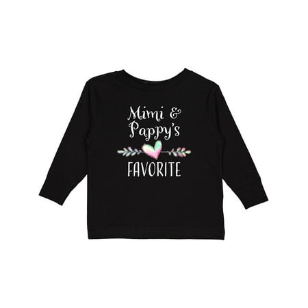 

Inktastic Mimi and Papa s Favorite- Heart Grandchild Boys or Girls Long Sleeve Toddler T-Shirt