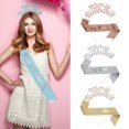 thumbnail image 1 of Lubelski 2Pcs/Set Women Happy Birthday Crown Shoulder Strap Rhinestone Headband Set My Birthday Sash Tiara Girls Parties Favor, 1 of 8