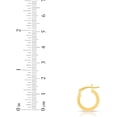 thumbnail image 2 of Floreo 10k Yellow Gold 2mm High Polish Round Tube Hoop Earrings, 2 of 3