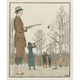 thumbnail image 2 of Bernard Boutet de Monvel 20x23 Gold Ornate Framed and Double Matted Museum Art Print Titled - Fall Battered (1923), 2 of 4