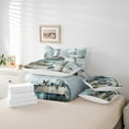 thumbnail image 4 of Erosebridal Wooden Boat Bedding Sets Queen Size, Beach Marine Comforter Sets with Sheets, Sea Bird Decor, Reversible 7 Pieces, 4 of 6