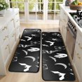 thumbnail image 4 of Kitchen Rugs Sets Of 2,Black Halloween Witchy Symbols Anti Fatigue Kitchen Mat Rugs Non Slip Washable,Decorative Kitchen Floor Mats for Kitchen,Sink,Laundry,17"x47"+17"x47", 4 of 5