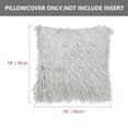 thumbnail image 4 of Unique Bargains Fluffy Decorative Faux Fur Throw Pillow Cover 18" x 18" Gray, 4 of 8