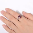 thumbnail image 4 of Alexandrite ring oval cut ring silver customized engagement ring for women, 4 of 4