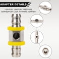 thumbnail image 3 of 1/2" Stainless Steel Fuel Line Pressure Barbed Push Lock T-Fitting Adapter with Clamps, Car Accessories, 3 of 5