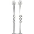 thumbnail image 3 of Araiya 925 Sterling Silver 1/10 Cttw Diamond Fashion Hoop Earrings for Women, 3 of 6